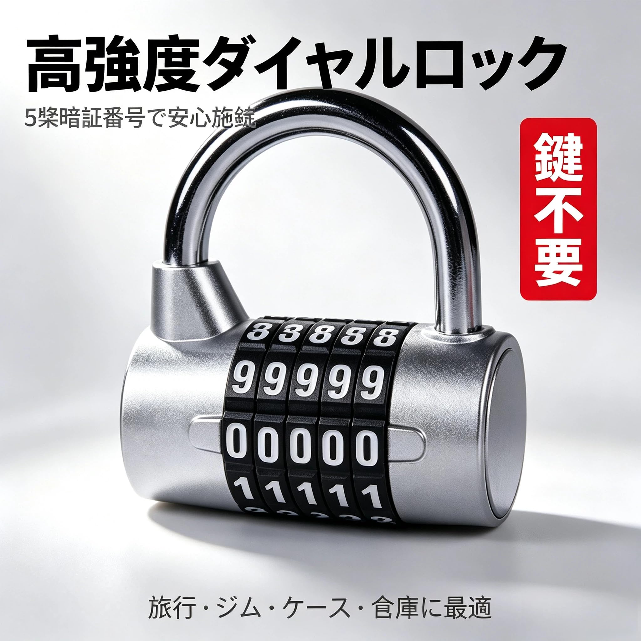 ヨッシー　南京錠 Amazon | Tumecos 南京錠 5桁の組み合わせ ダイヤル ロック式 暗証番号